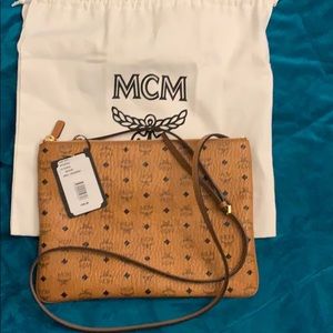 **SOLD**Medium small crossbody  Cognac MCM